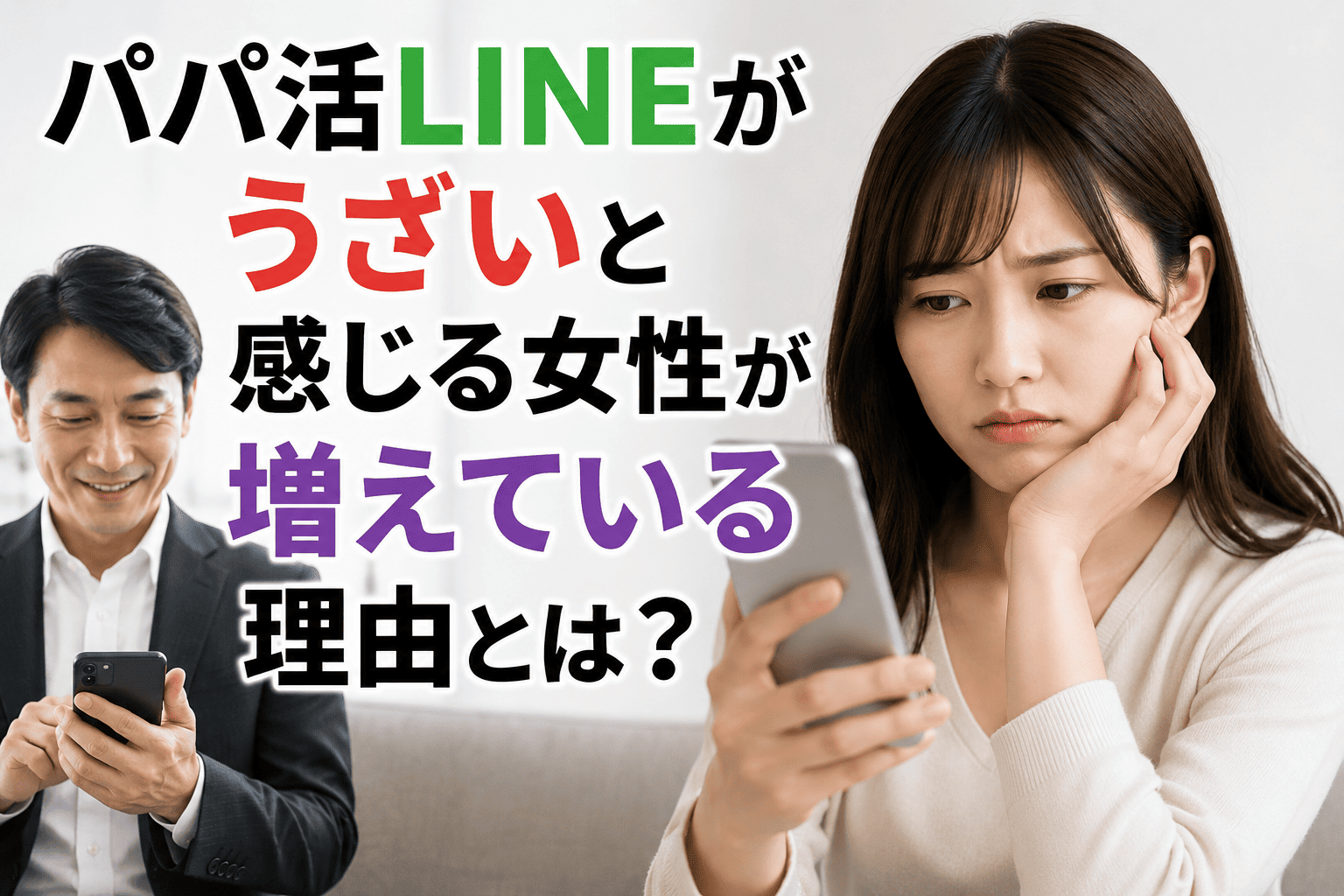 パパ活LINEがうざいと感じる女性が増えている理由とは?